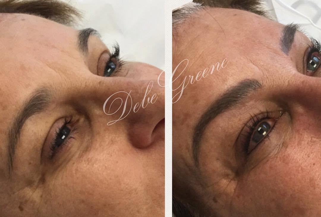 Instagram post by Dr. Patricia Faraz: New micro blade brows & permanent eyeliner on this beautiful girl ❤️ #microblading #microblade #permanenteyeliner #permanentmakeup #beforean…
