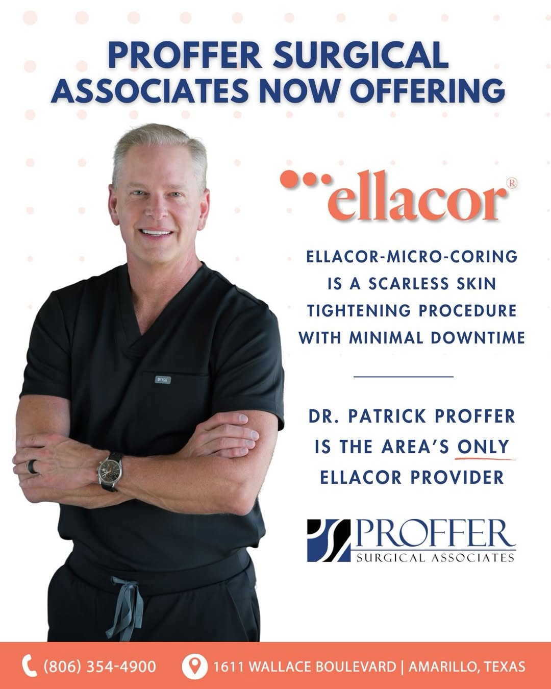 Instagram post by Dr. Paul L. Proffer: Minimal downtime, maximum confidence! ✨ Discover scarless skin tightening at Proffer Surgical Associates with the latest ellacor micro-corin…