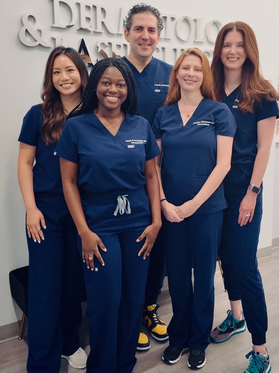 Instagram post by Dr. Paul M. Friedman: Please join us in congratulating Dr. Alexis Carrington as she completes her laser & cosmetic dermatologic surgery fellowship at the end of t…