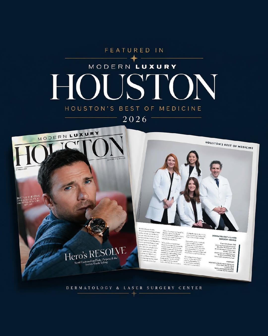Instagram post by Dr. Paul M. Friedman: For more than two decades, Dermatology & Laser Surgery Center has provided medical, surgical, and cosmetic dermatologic care to the Houston …