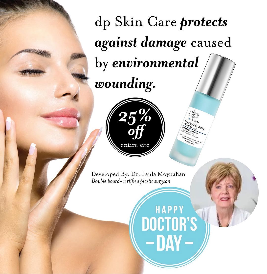 Instagram post by Dr. Paula Moynahan: We are celebrating in a BIG WAY! This weekend save 25% off all our dp Skin Care products. Developed by Dr. Paula Moynahan these pharmaceutic…
