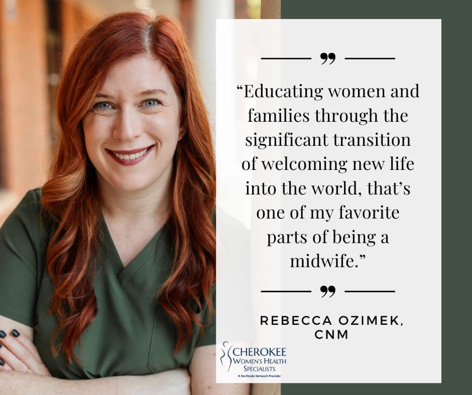 Instagram post by Dr. Peahen Gandhi: Have you met Rebecca Ozimek, CNM yet? If not, now's the perfect time! Whether you're a new patient or a familiar face, Rebecca is excited to…