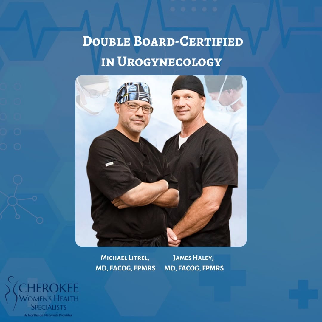 Instagram post by Dr. Peahen Gandhi: #FridayFact: Cherokee Women’s Health has TWO double board-certified urogynecologists. Dr. Litrel and Dr. Haley were among the first speciali…