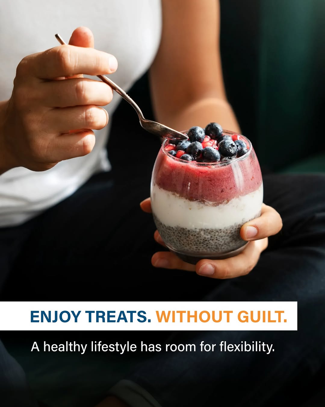 Instagram post by Dr. Peter Billing: It's Eat an Extra Dessert Day, a good reminder that healthy habits can include flexibility. One dessert won't undo your progress. What matte…