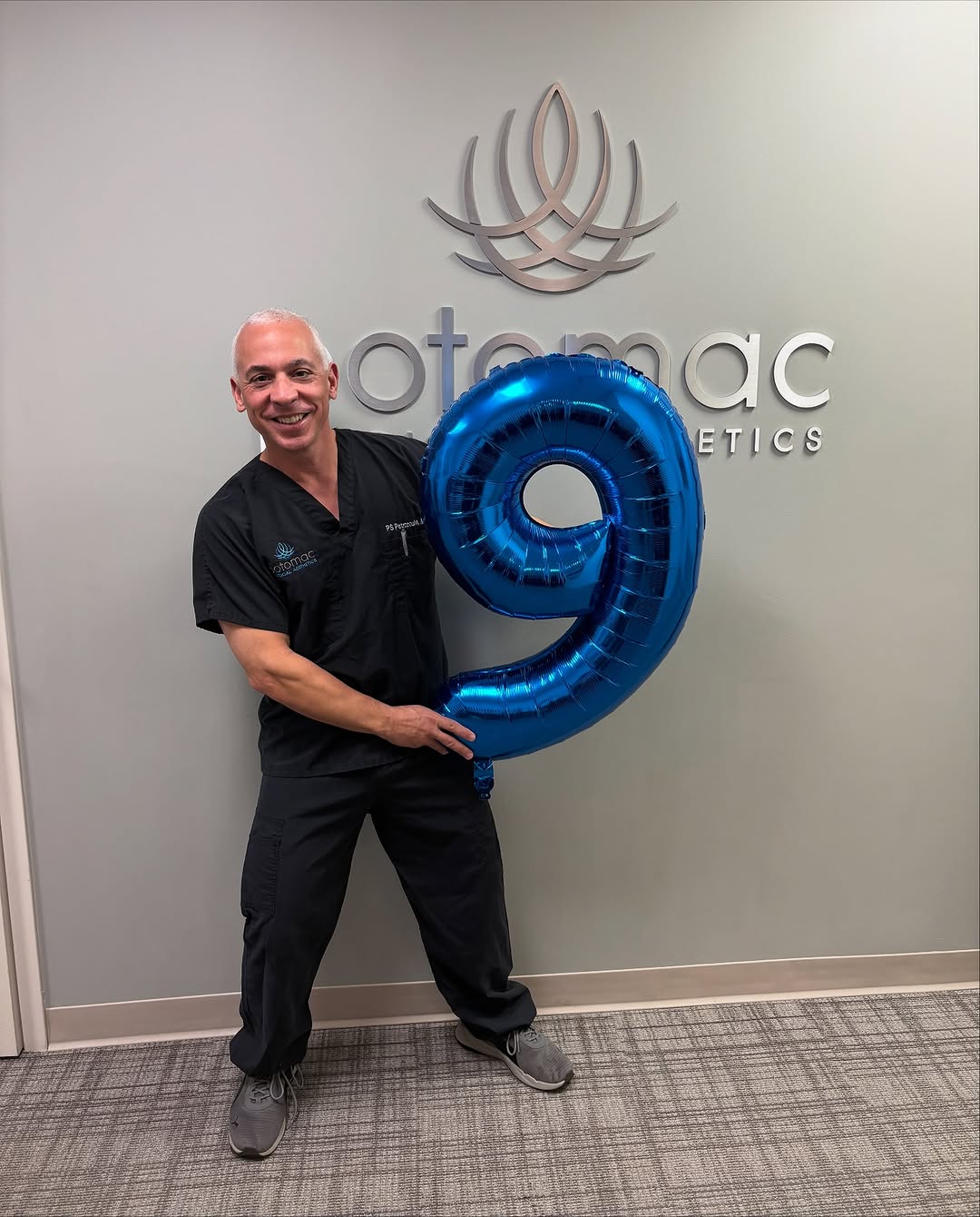 Instagram post by Dr. Peter Petropoulos: We’re turning 9!! 🎂🥳 Thank you for celebrating our journey with us! Cheers to 9 years, looking forward to even more with our wonderful pat…