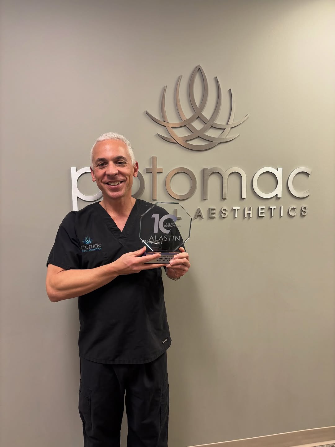 Instagram post by Dr. Peter Petropoulos: 💜 10 Years with Alastin Skincare!! 💜 We can’t wait to see where the next 10 years take us!! Thank you @alastinskincare for everything! ✨ S…