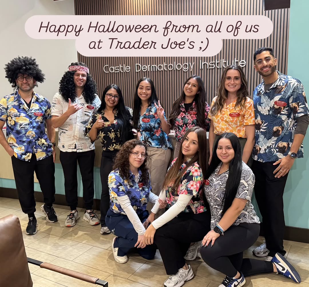 Instagram post by Dr. Peyman Ghasri: Come in for the full spectrum of medical, surgical and cosmetic dermatology and have us "check you out" :) Happy Halloween to all the friend…
