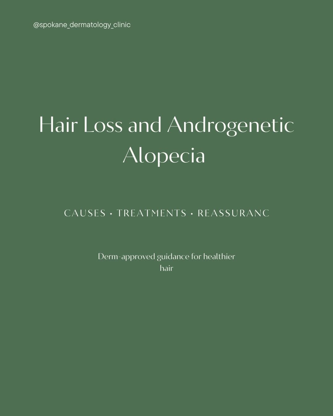 Instagram post by Dr. Phil Werschler: Hair thinning and shedding can feel frustrating—and confusing. Androgenetic alopecia (also known as pattern hair loss) is the most common ca…