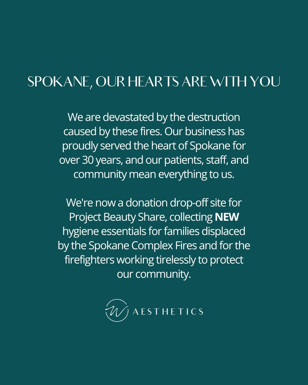 Instagram post by Dr. Phil Werschler: Like so many of you, we have been heartbroken watching the impact these fires have had on our neighbors. While we know we cannot undo what h…