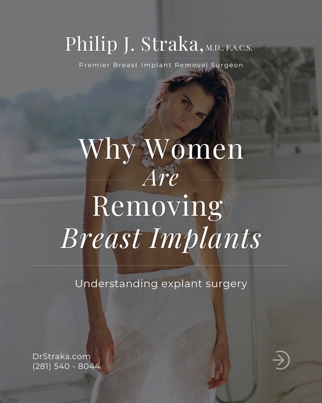Instagram post by Dr. Philip J. Straka: Breast implant removal—also known as explant surgery—is a deeply personal decision, and one we’re seeing more women explore. There isn’t jus…