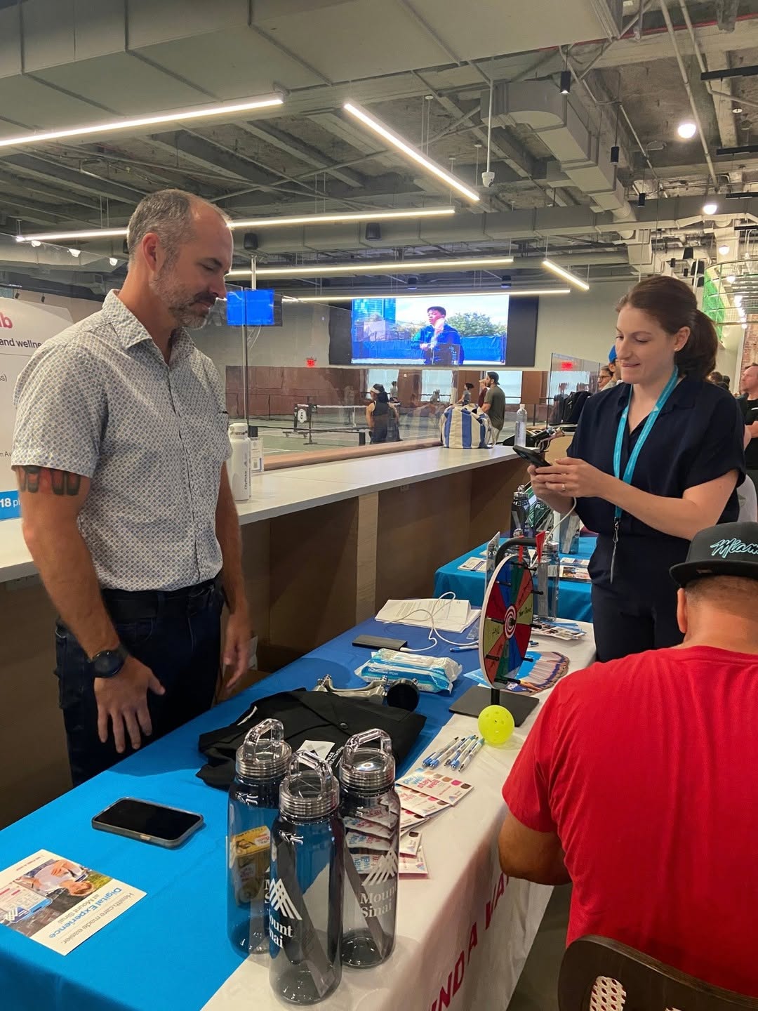 Instagram post by Dr. Philip J. Torina: Thank you to everyone who joined us at @citypickle Times Square on Saturday for our US Open Watch Party! From party pickleball and #USOpen a…