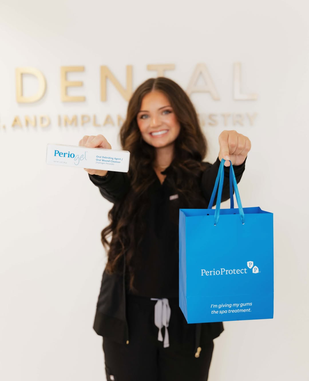 Instagram post by Dr. Phillip Kemp, DDS: Ready to take your gum health to the next level? 🦷✨ At Kemp Dental, we offer Perio Protect®, an easy at-home treatment designed to help fig…