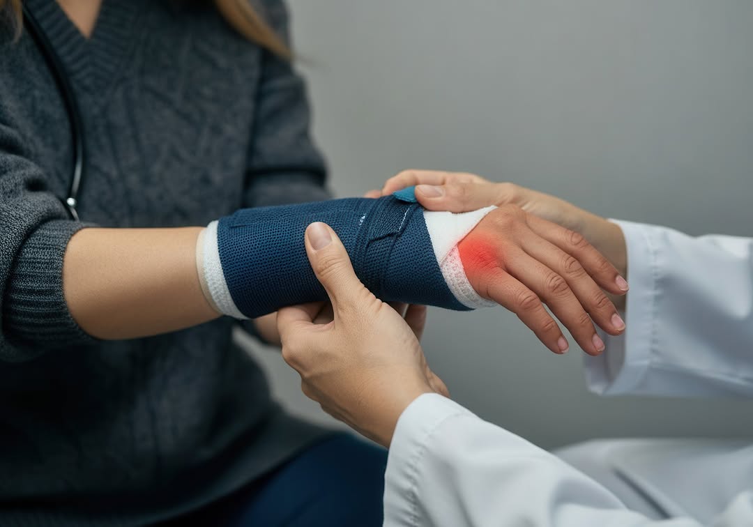 Instagram post by Dr. Pradeep S. Mohan: A wrist sprain can make even simple tasks challenging, but Veda Medical is here to help. Our expert team provides specialized care to reduce…