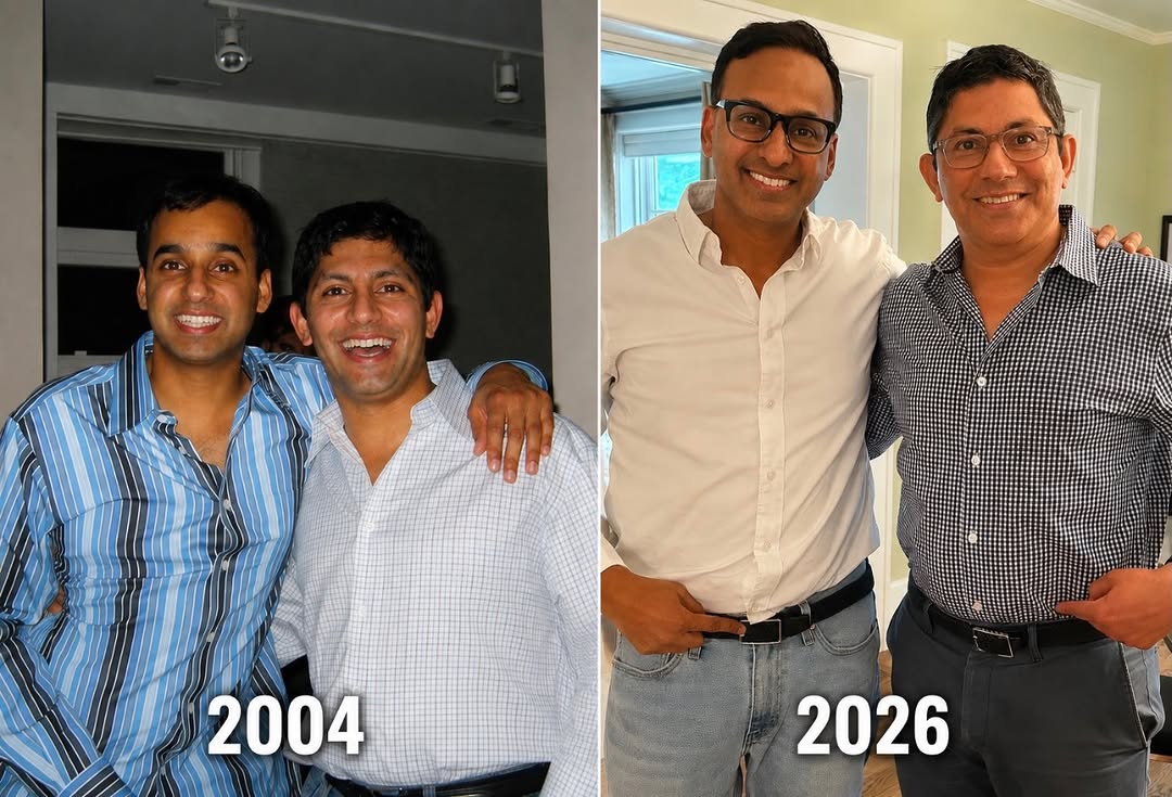 Instagram post by Dr. Pramit Malhotra: Dr. Malhotra’a cosmic twin Born on the same day, lived in the same building, had twins the same year, and now bought the exact same belt in …