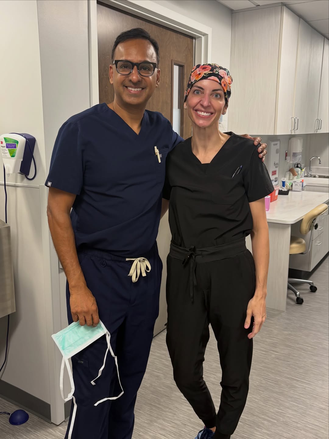 Instagram post by Dr. Pramit Malhotra: Today marked the first day of running simultaneous operating rooms with Dr. Malhotra and Dr. Ballard at A2 Center! Two surgeons operating at…