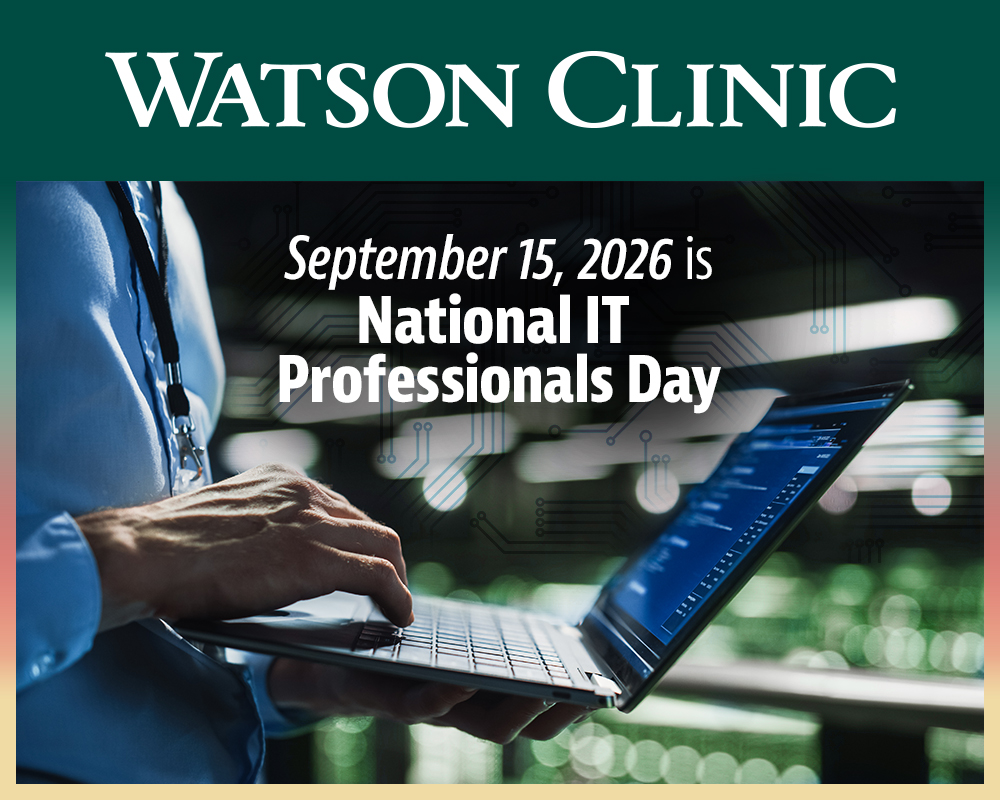 Instagram post by Dr. Pranay C. Patel: Watson Clinic salutes our incredible team of Information Technology specialists on this National IT Professionals Day! Whether they're provi…