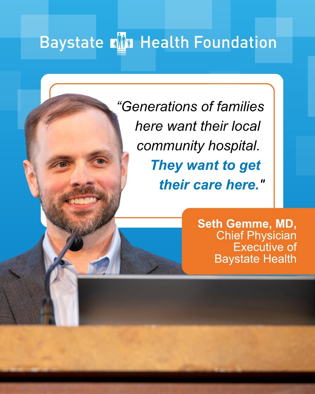 Instagram post by Dr. Pranay Parikh: September is your last chance to make a gift that counts towards our Healthier Tomorrows campaign at #BaystateHealth! 💙 Why does this matte…