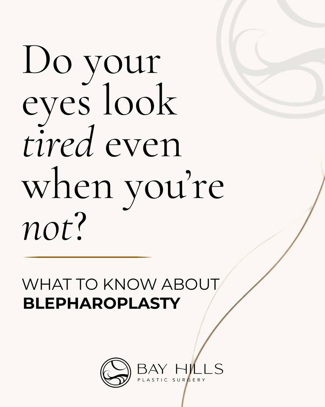Instagram post by Dr. Prem Tripathi: That tired look may have nothing to do with how much sleep you’re getting. ㅤ Eyelid skin, under-eye volume, brow position, and the outer cor…