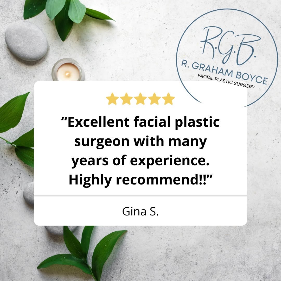 Instagram post by Dr. R. Graham Boyce: 🌟✨ Rave Reviews from Our Valued Patients! ✨🌟 We're overjoyed to share the heartfelt praise from one of our satisfied patients, Gina S., wh…