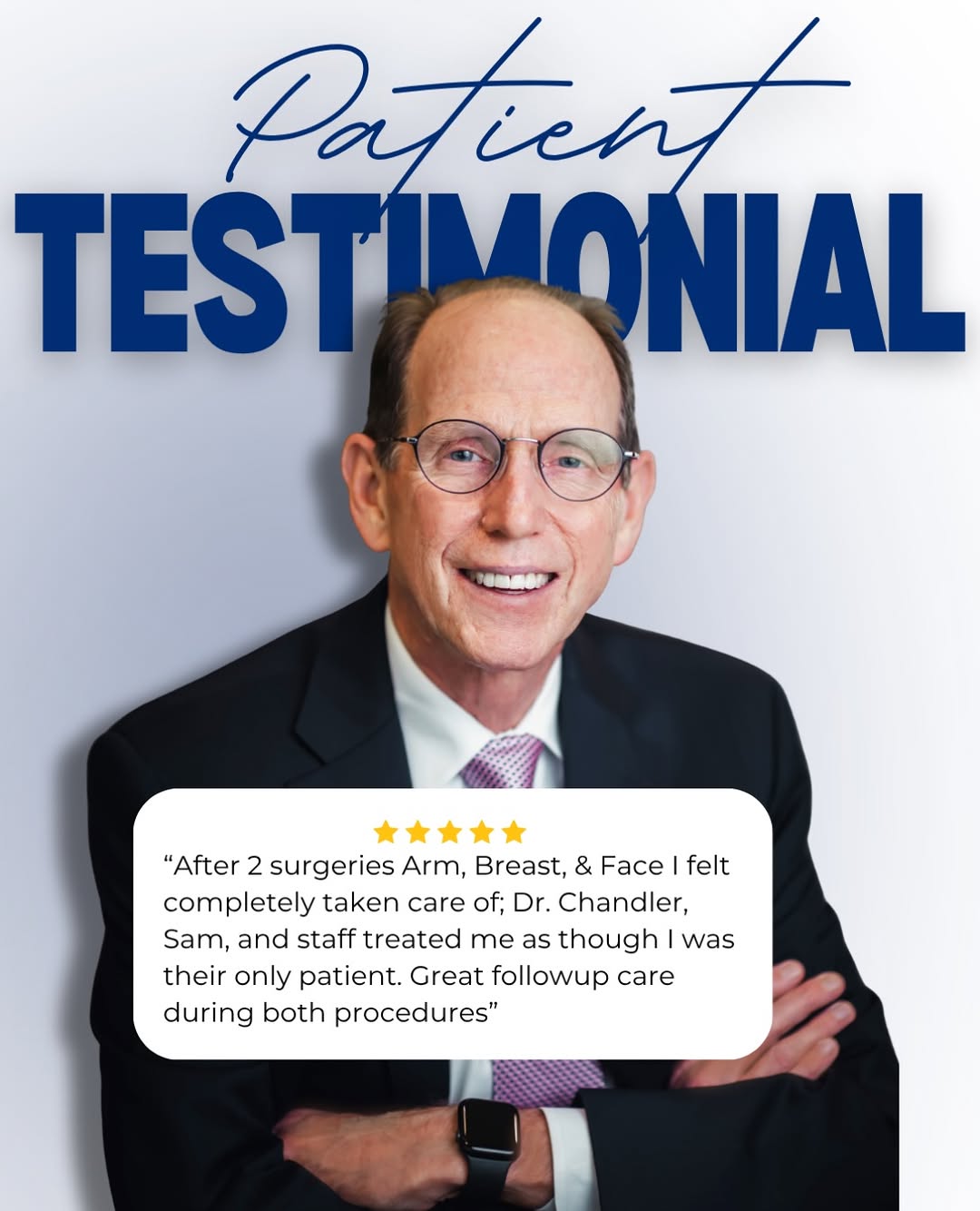 Instagram post by Dr. R. Louis Adams: The results are important, but how you feel throughout the experience matters just as much. ✨ Happy patients will always be our favorite kin…