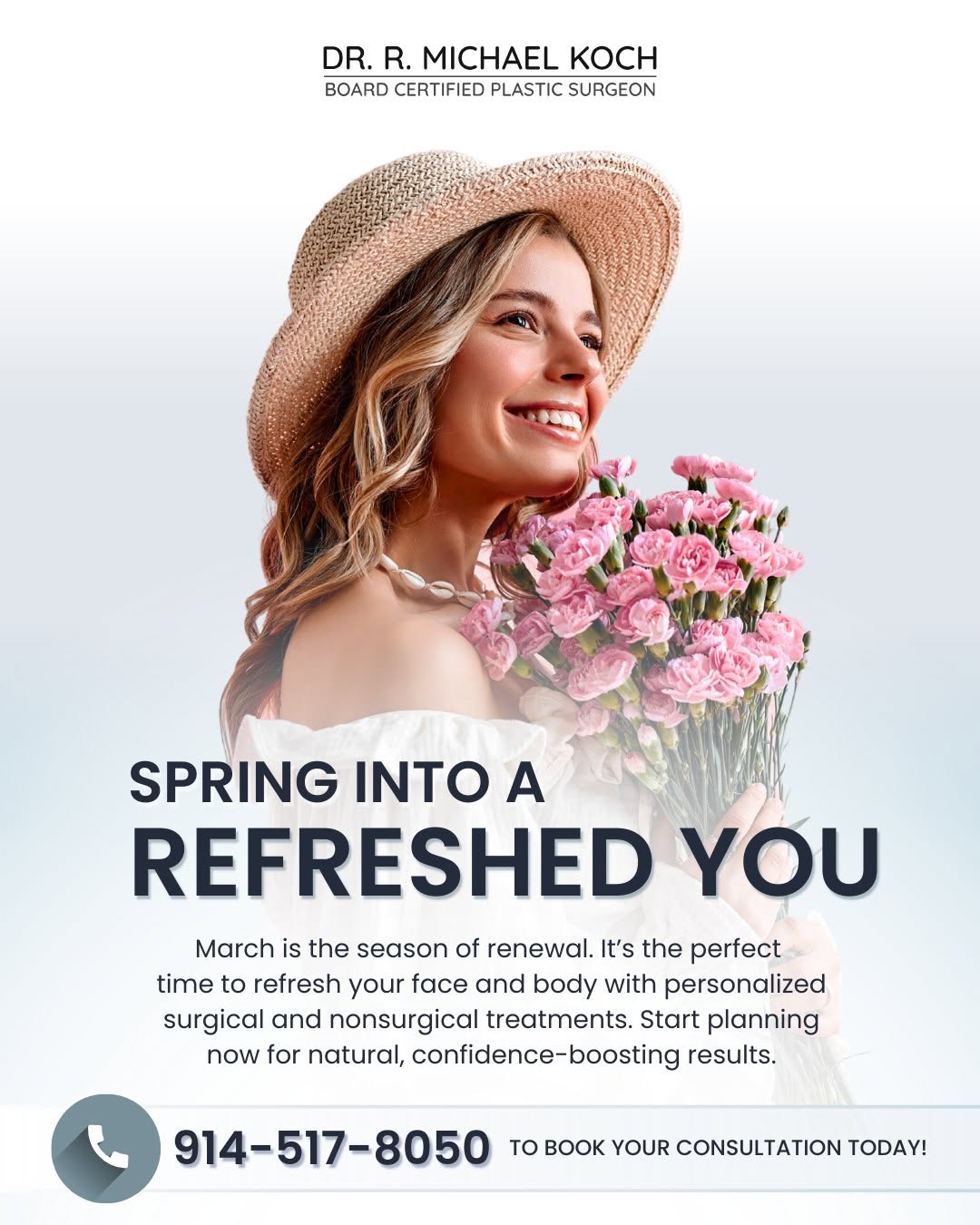 Instagram post by Dr. R. Michael Koch: March marks the beginning of spring — a season of renewal, confidence, and fresh starts. 🌸 As the days get brighter, it’s the perfect time …