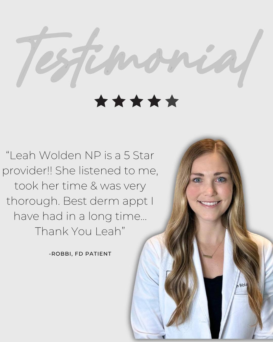 Instagram post by Dr. Rachel Ness: The kind of feedback that means the most to us. 🤍 Our patients are at the heart of everything we do. From the moment you walk through our d…