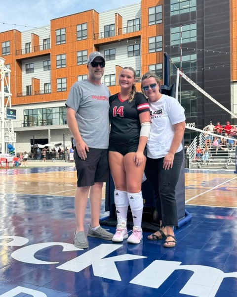 Instagram post by Dr. Rachel Ness: 🏐💙 A Full-Circle Moment for Landon’s Light 💙🏐 Fargo Center for Dermatology - A Tareen Dermatology Practice, was honored to support the L…