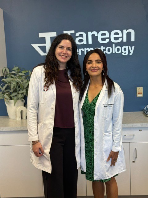 Instagram post by Dr. Rachel Ness: GRAND FORKS, WE’RE OPEN! 💙 We’re thrilled to welcome Dr. Alyssa Hoverson, MD, to the Tareen Dermatology team and officially open the doors …