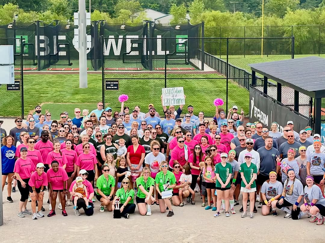 Instagram post by Dr. Rachel Scott: Teamwork, community and a little friendly competition were on full display at the inaugural Hendricks Regional Health Intramural Kickball Ch…