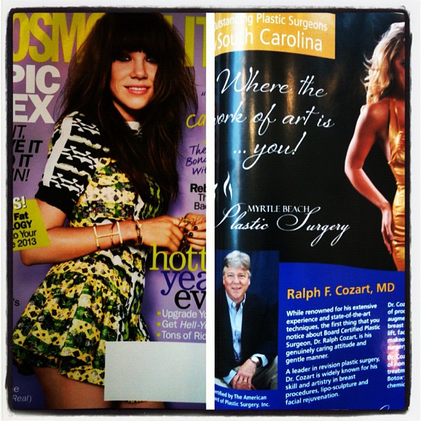 Instagram post by Dr. Ralph F. Cozart: Outstanding Plastic Surgeon of South Carolina #Cosmo Where the work of art is you!