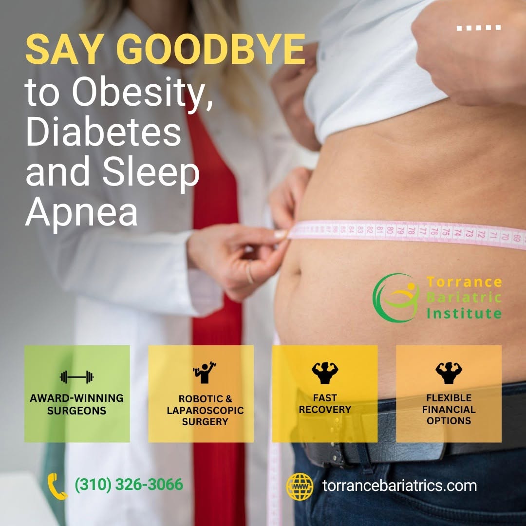 Instagram post by Dr. Ramin Roohipour: Say goodbye to obesity, diabetes, and sleep apnea with us! We've got: Award-Winning Surgeons 🏆 Robotic and laparoscopic Surgery for less di…