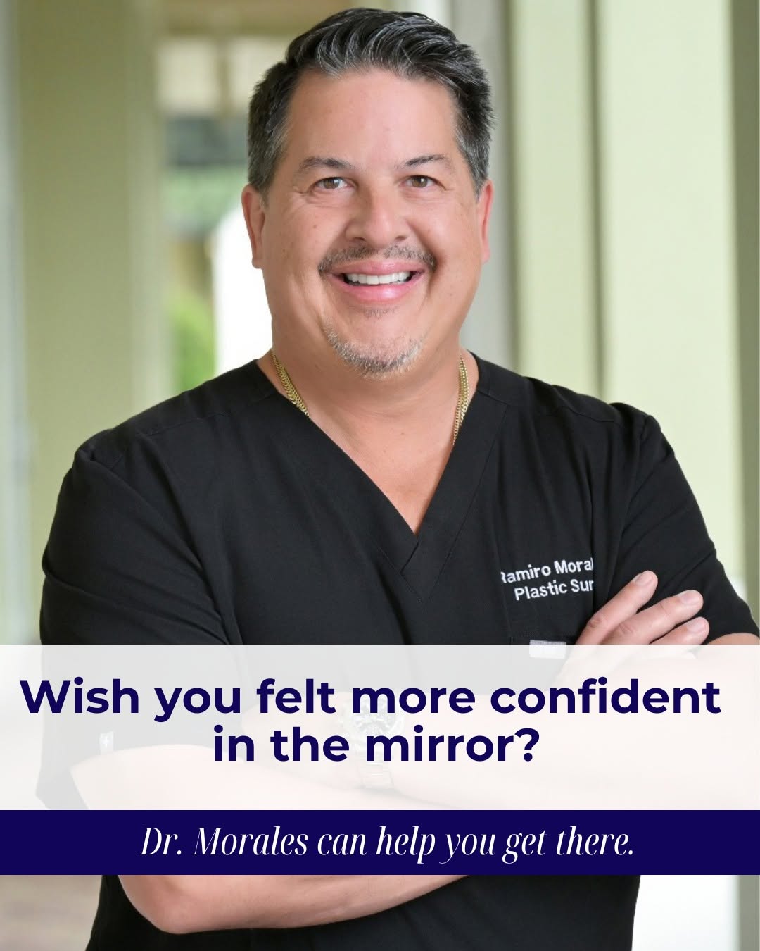 Instagram post by Dr. Ramiro Morales, Jr.: Wish you felt more confident in the mirror? ✨ Dr. Morales can help you get there. 💫 From breast augmentation, breast reduction, breast lift…