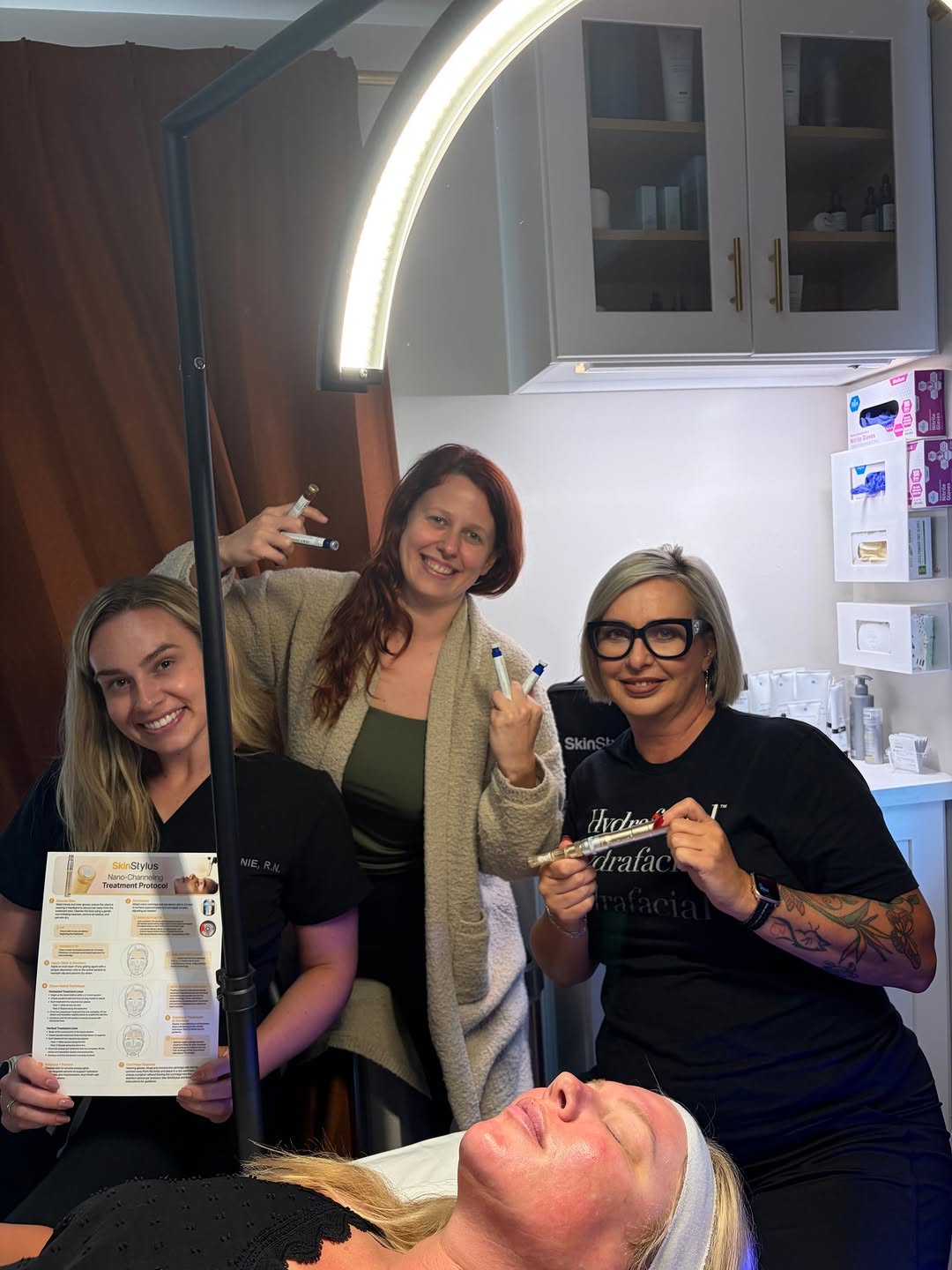 Instagram post by Dr. Rebecca Small: We had a wonderful training with Hydrafacial!✨💧 @hydrafacial__christie