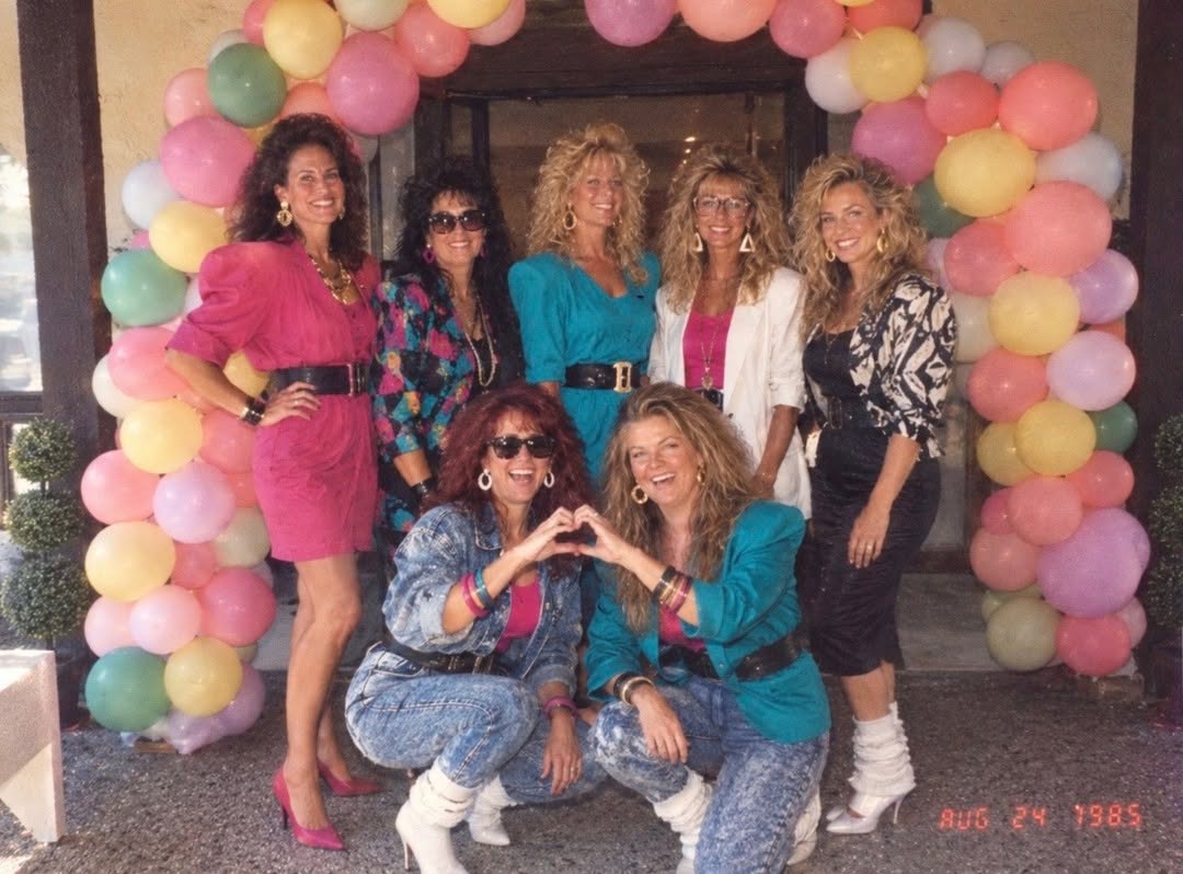 Instagram post by Dr. Rebecca Small: RSMD girls just wanna have fun🕺🪩 #80sTrend