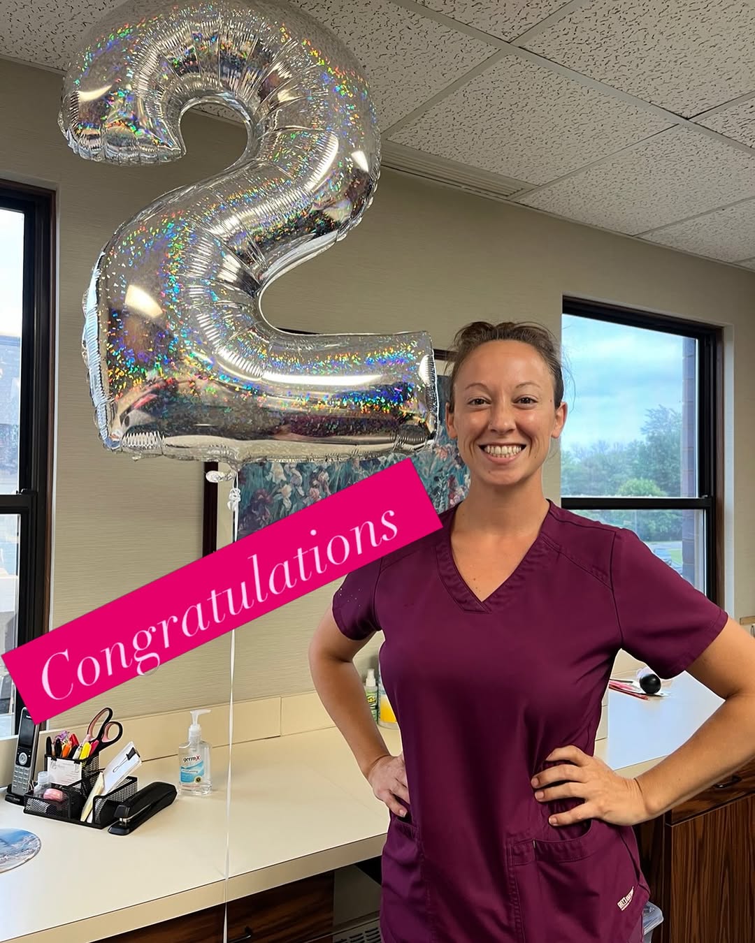 Instagram post by Dr. Renuka Diwan: Congratulations 🎉 on your second work anniversary (“Laserversary”)! Two years flew 🪽by…Looking ahead to a great year #3 😊# anniversary #t…