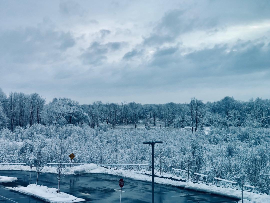 Instagram post by Dr. Reza Momeni: It’s a winter wonderland this morning, outside of our morris county office in Florham Park, New Jersey. #snow #snowstorm #florhampark #newje…