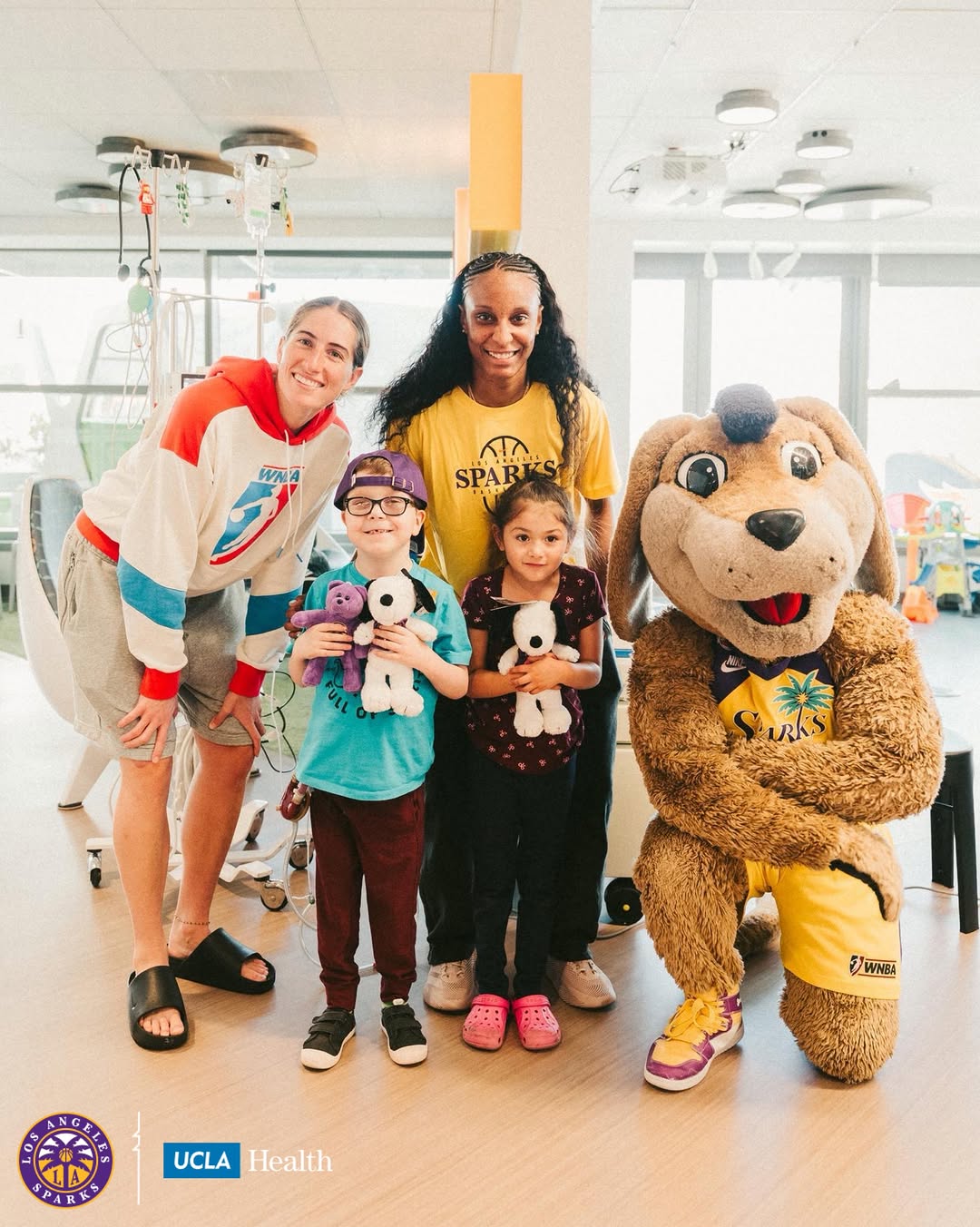 Instagram post by Dr. Rhorie Kerr: Spreading joy with the kindness cart! @katemartin & @kiana__w had the pleasure of meeting patients and families at @uclamch last week.