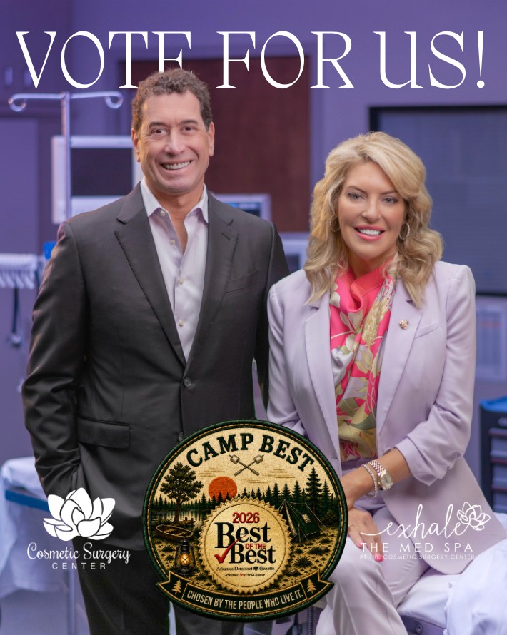 Instagram post by Dr. Rhys Branman: LAST DAY TO VOTE for the Cosmetic Surgery Center and Exhale Med Spa for the Arkansas Democrat-Gazette's Best of the Best Awards! If we've he…