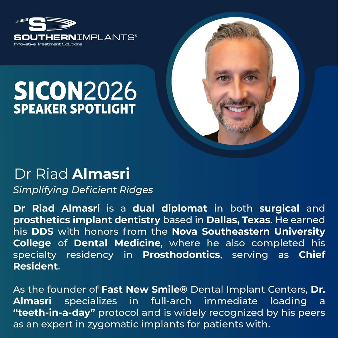 Instagram post by Dr. Riad Almasri, DDS: 📍 Lecture Topic: “Simplifying Deficient Ridges” In this highly practical session, we will share strategies to simplify the management of ch…