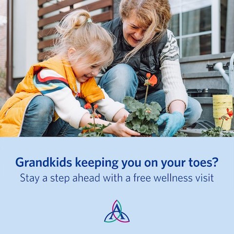 Instagram post by Dr. Richard A. DeSplinter: Grandparents make life sweeter. 💛 Taking care of your health can help you keep showing up for every laugh, visit and milestone ahead. If yo…