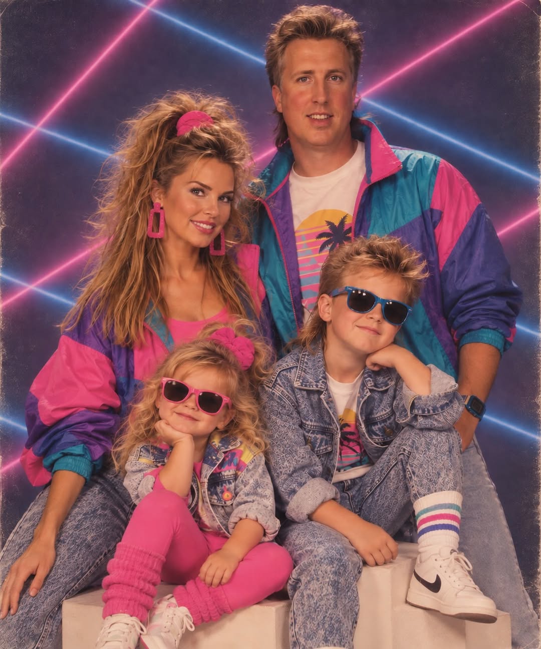 Instagram post by Dr. Richard G. Reish: I was never allowed to get the laser background for my school photos… so here it is 30+ years later 😂