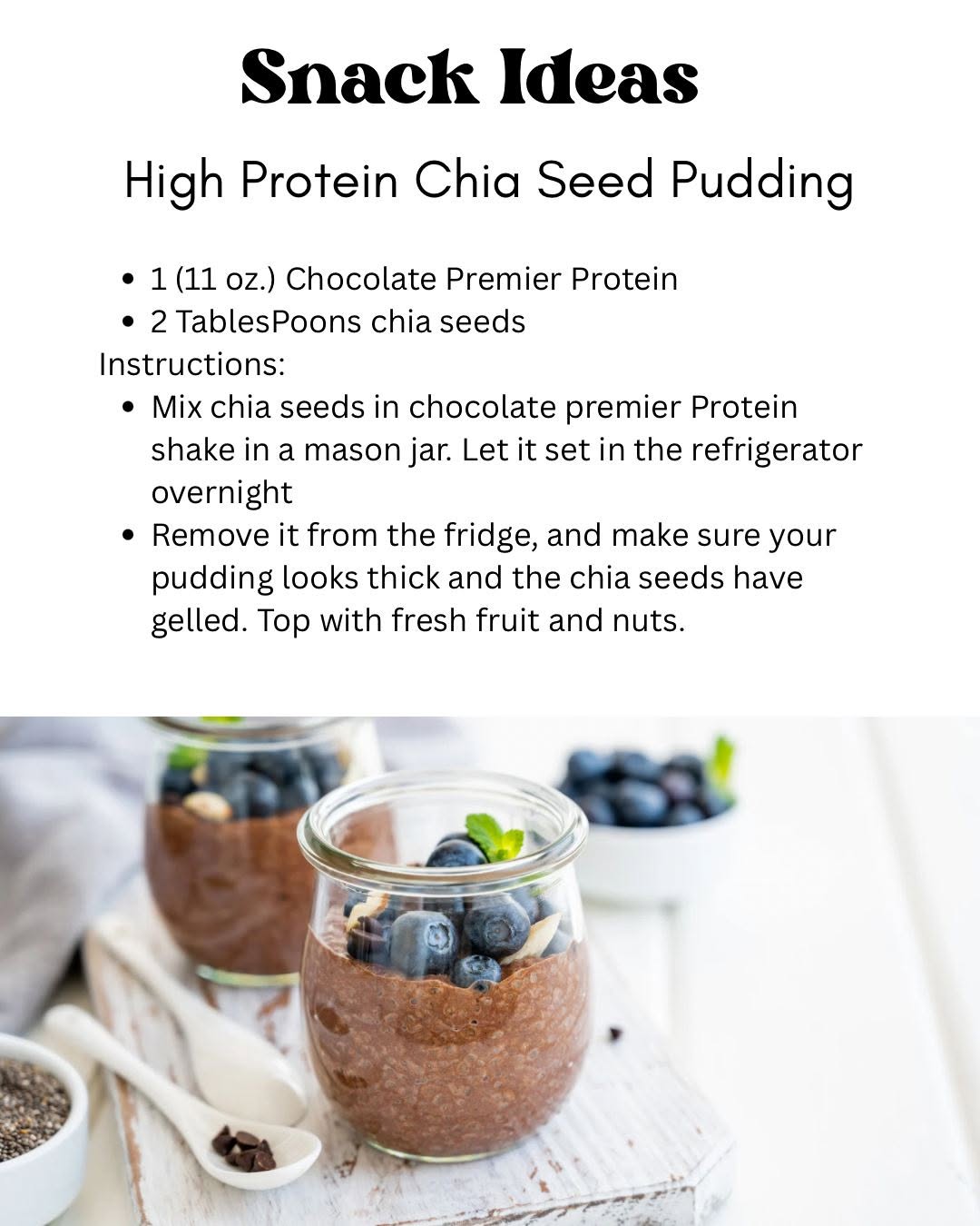 Instagram post by Dr. Richard Greco: 🥄 High-Protein Chia Seed Pudding 🥄 Fuel your body with a recipe that’s simple, satisfying, and bariatric-friendly! 💪✨ Packed with protein…