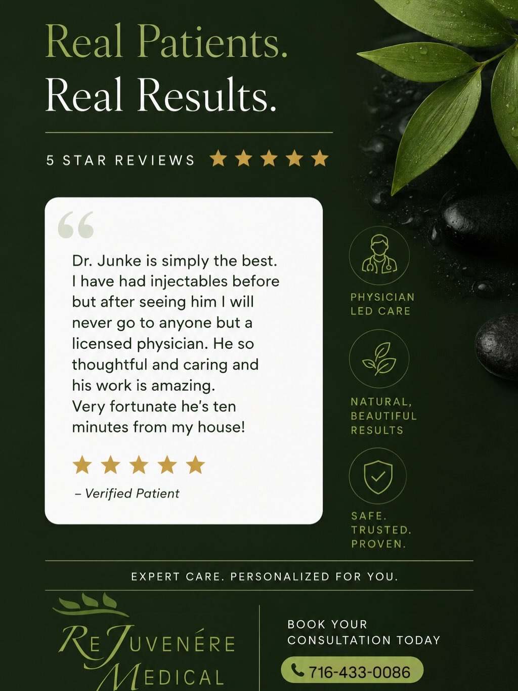 Instagram post by Dr. Richard Junke: ✨ Nothing speaks louder than the words of our clients✨ We’re incredibly grateful for every person who trusts us with their self-care and wel…