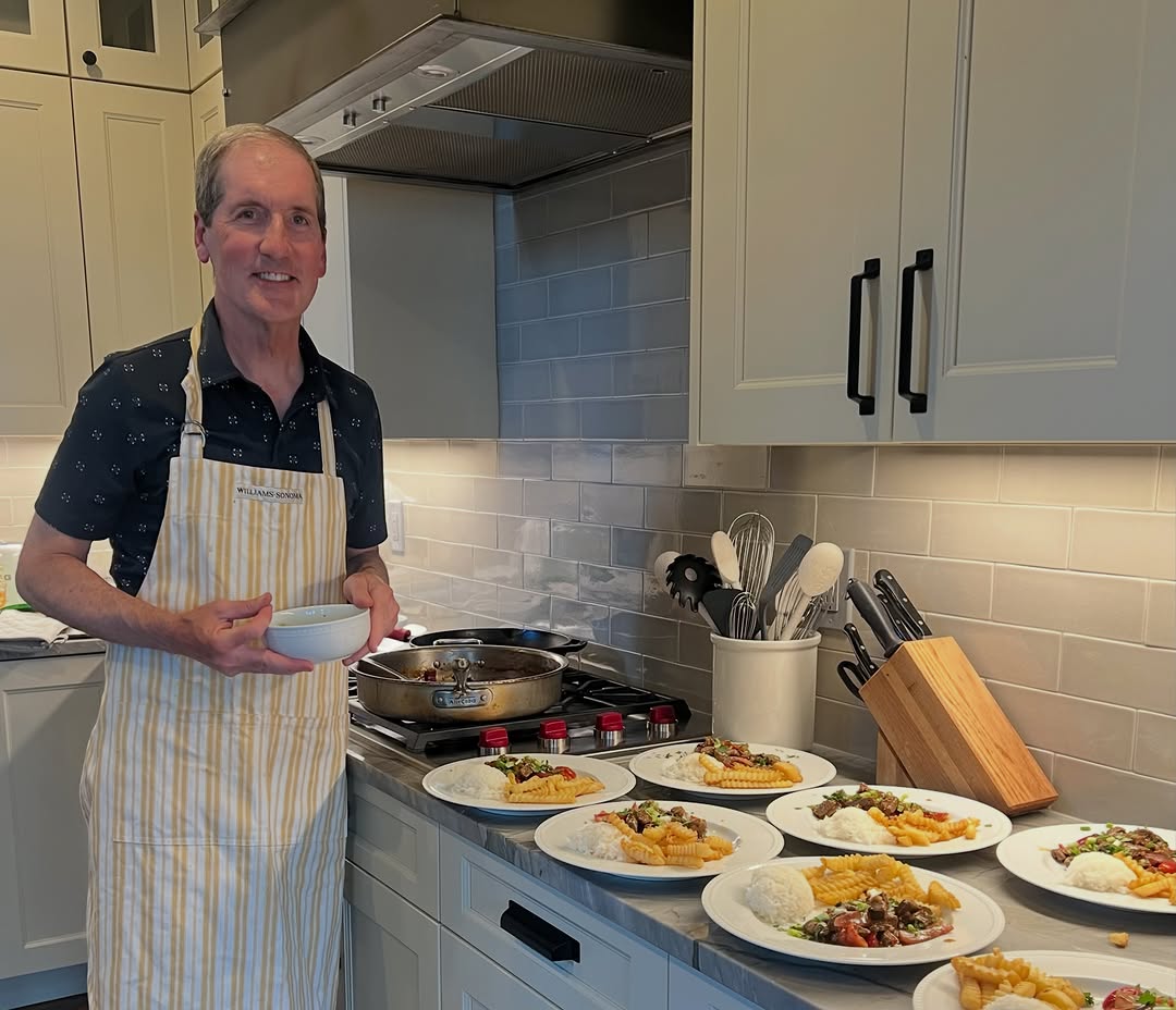 Instagram post by Dr. Richard K. Green, Jr.: Dr. Green traded in his surgical scrubs for his apron this weekend to host his quarterly gourmet club with his wife, Nancy. The Peruvian-the…