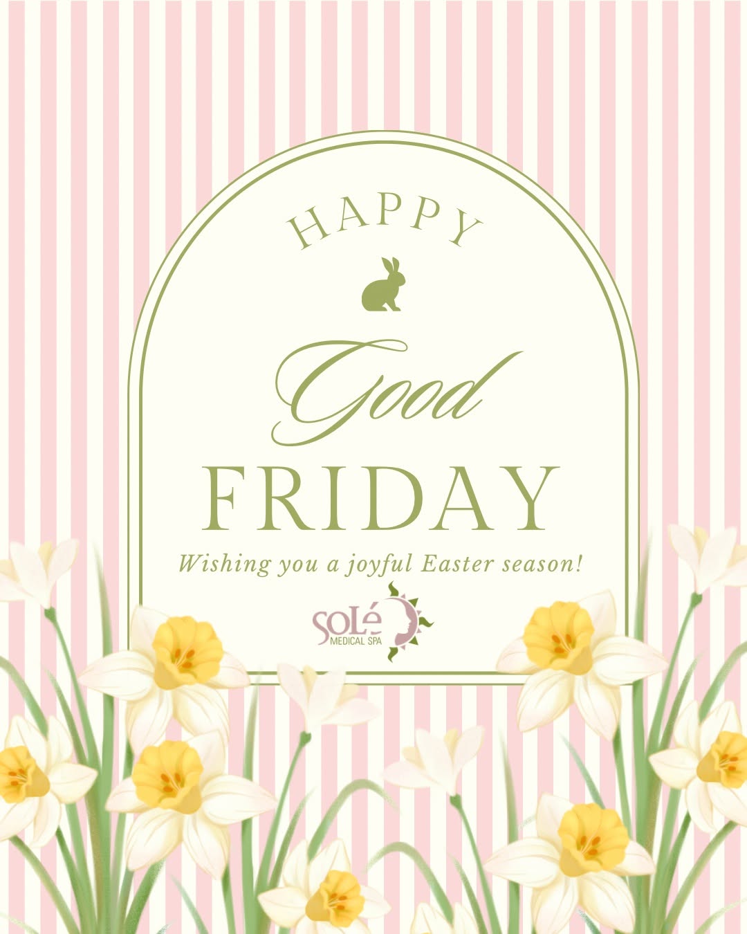 Instagram post by Dr. Richard Pierzchajlo: Peace, beauty, and renewal—today and always. Happy Good Friday from Solè Medical Spa 🤍 #happygoodfriday #solemedicalspa #medspa #goodfriday…