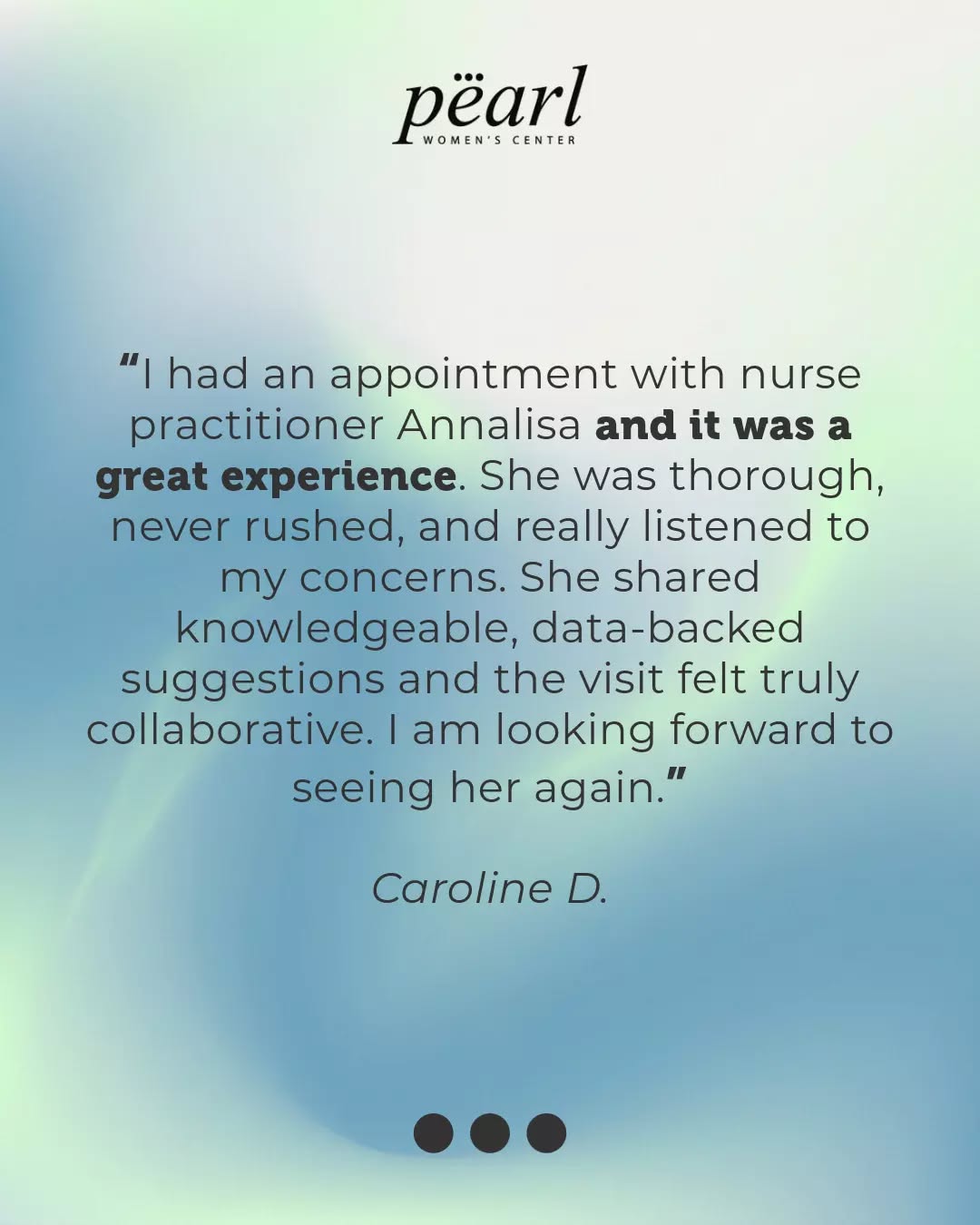 Instagram post by Dr. Richard Rosenfield: Being heard, not rushed, can change an entire visit 💛 We are grateful for patients who share their experiences with our team and remind us …