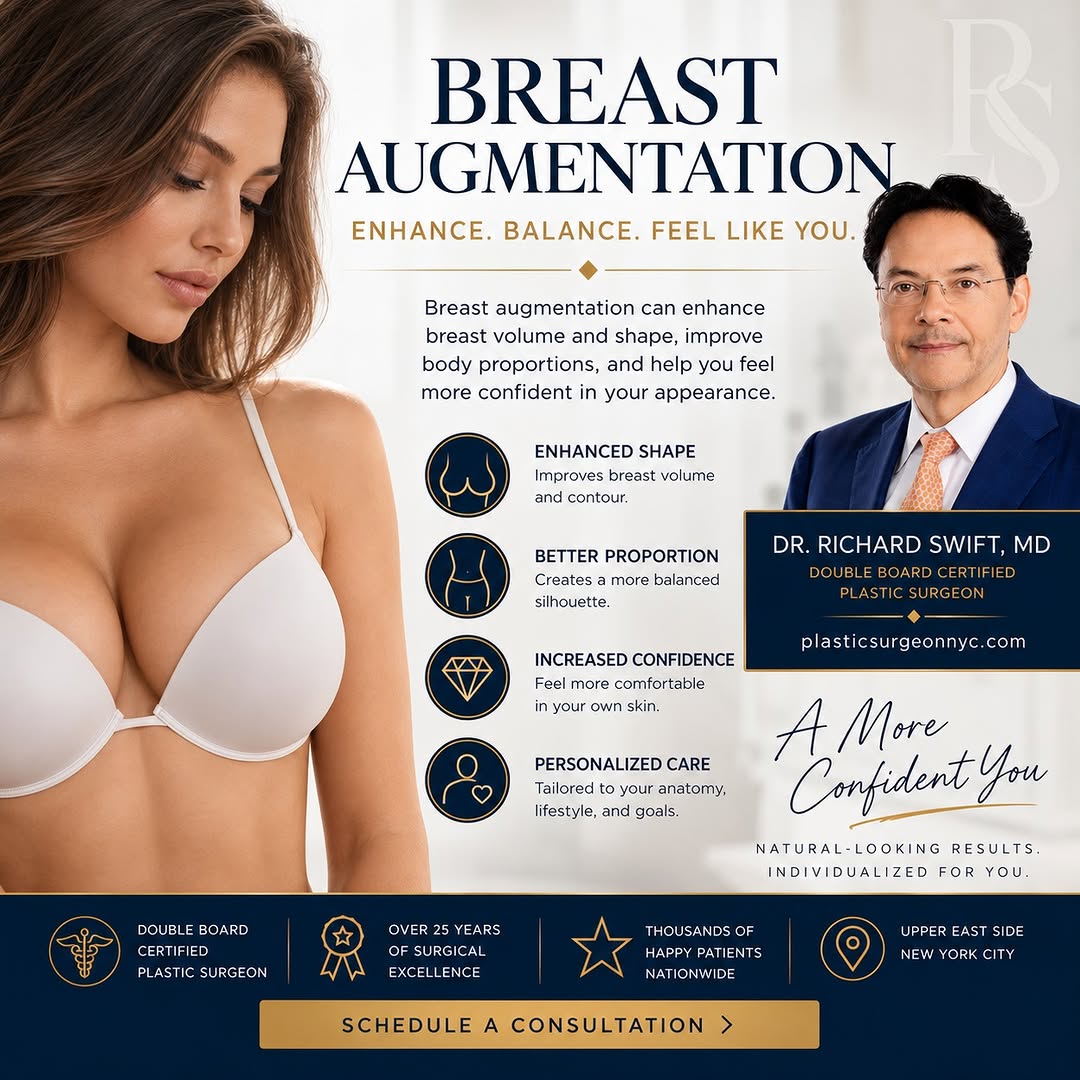 Instagram post by Dr. Richard Wellington Swift: Breast augmentation is about proportion, balance, and creating a result that feels right for you. Breast augmentation can enhance breast vol…