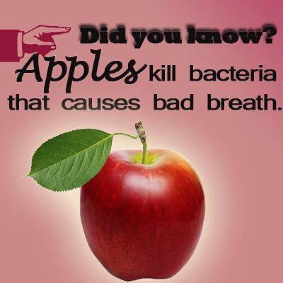 Instagram post by Dr. Ricky Lane, DDS: #DidYouKnow -- #Apples kill Bacteria that causes #BadBreath