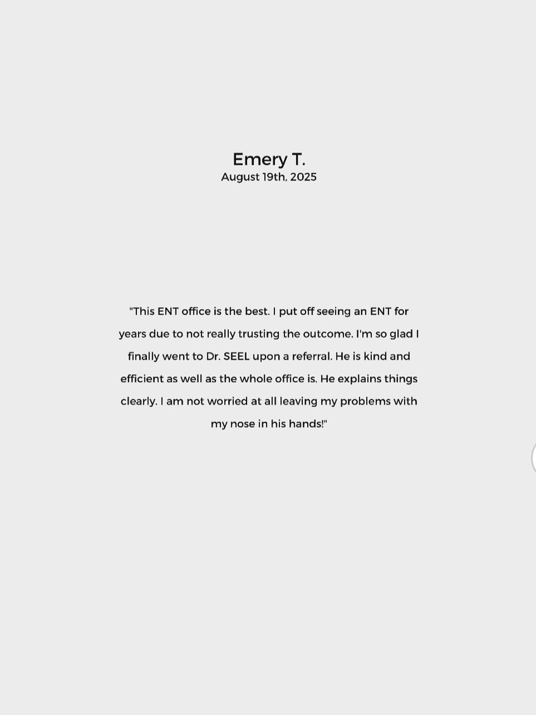 Instagram post by Dr. Ricky Sayal, DO: ⭐️⭐️⭐️⭐️⭐️ Thank you Emeryfor this kind review!! We appreciate you all so much and love to hear what you have to say!! Please keep leaving r…