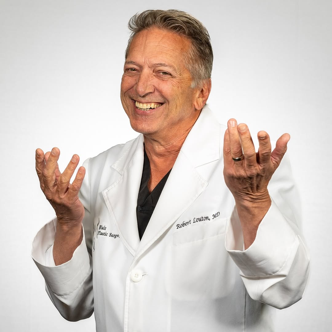 Instagram post by Dr. Robert B. Louton: Board Certified Plastic Surgeon, Dr. Robert Louton leads up our team! With over 35 years of experience, innovations and techniques, Dr. Lout…